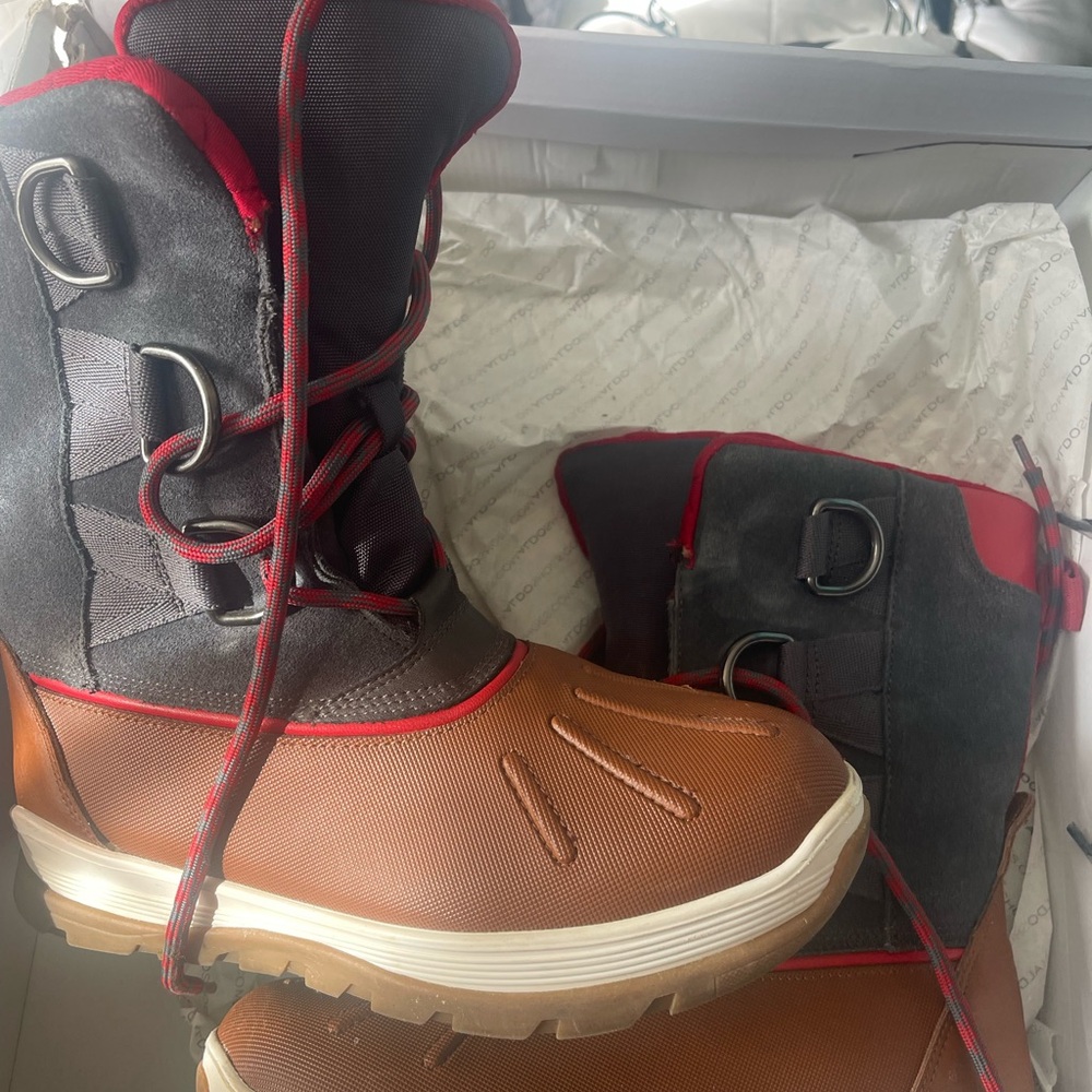 Aldo Red and Brown Winter Boots